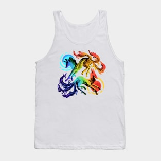 Rainbow Cosmic Foxes Tank Top